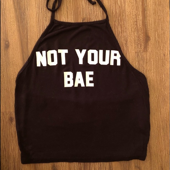 Graphic Crop Halter Top - Picture 2 of 4